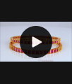 BR1876-2.10 Size Square Shaped Ruby Stone Gold Bangles Bridal Wear