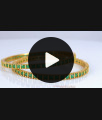 BR1877-2.6 Size Gorgeous Emerald Stone Party Wear Gold Bangles
