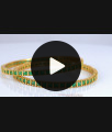 BR1877-2.8 Size Gorgeous Emerald Stone Party Wear Gold Bangles