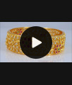 BR1886-2.6 Size Grand Multi Stone Gold Plated Kada Bangles Bridal Wear