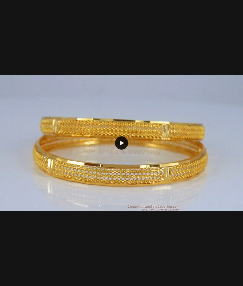 BR1893-2.8 Size New Net Pattern Gold Plated Bangles Shop Online