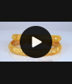 BR1900-2.4 Size One Gram Gold Plated Bangles Net Pattern Womens Fashion