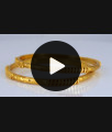 BR1903-2.8 Size Latest Calcutta Gold Forming Bangles Floral Design Bridal Wear