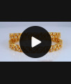 BR1906-2.4 Size Gold Plated Bangles Double Layer White Stones Design