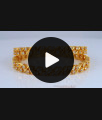 BR1906-2.8 Size Gold Plated Bangles Double Layer White Stones Design