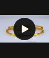 BR1916-2.8 Size Thin Gold Plated Bangles Spiral  Design Smooth Texture