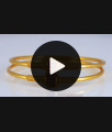 BR1920-2.8 Size One Gram Gold Bangle Multi Color Stone Round Design