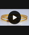 BR1923-2.6 Size One Gram Gold Bangle Meenakari Pattern Ball Design