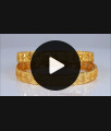 BR1926-2.10 Size Gold Plated Bangles Broad Arrow Designer Collection