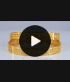 BR1927-2.4 Size Unique Designer Collection Gold Covering Bangles