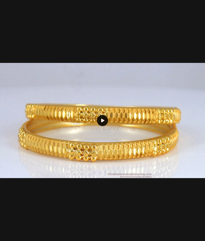 BR1929-2.8 Size 2 Gram Gold Bangles Bridal Wear Forming Collections