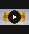 BR1930-2.4 Size One Gram Gold Broad Kada Bangles Set of Two 