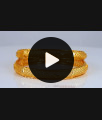 BR1931-2.4 Size South Indian Gold Plated Kerala Bangles Design