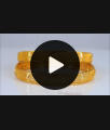 BR1933-2.8 Size One Gram Gold Bangle Leaf Design Net Pattern