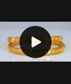 BR1935-2.6 Size Pure Gold Tone Bangles Slim Designer Collection