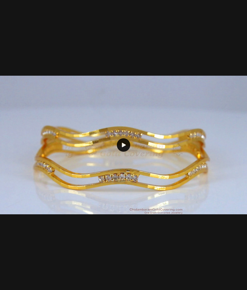 BR1938-2.8 Size Trendy Gold Plated Bangles Fashion Jewelry
