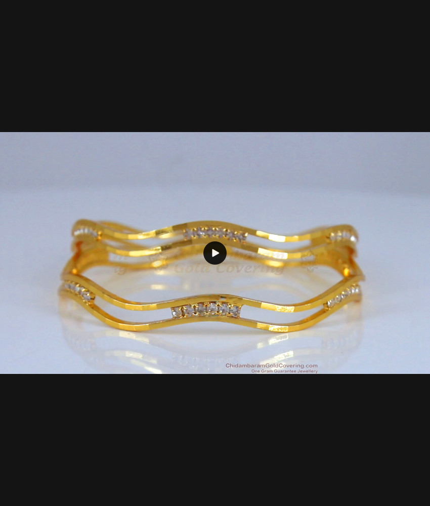 BR1938-2.6 Size Trendy Gold Plated Bangles Fashion Jewelry