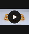 BR1942-2.6 Size Heavy Gold Plated Bangles With Ruby White Stone