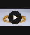 BR1952-2.4 Size Full White Stone Gold Plated Impon Bangles Shop Online