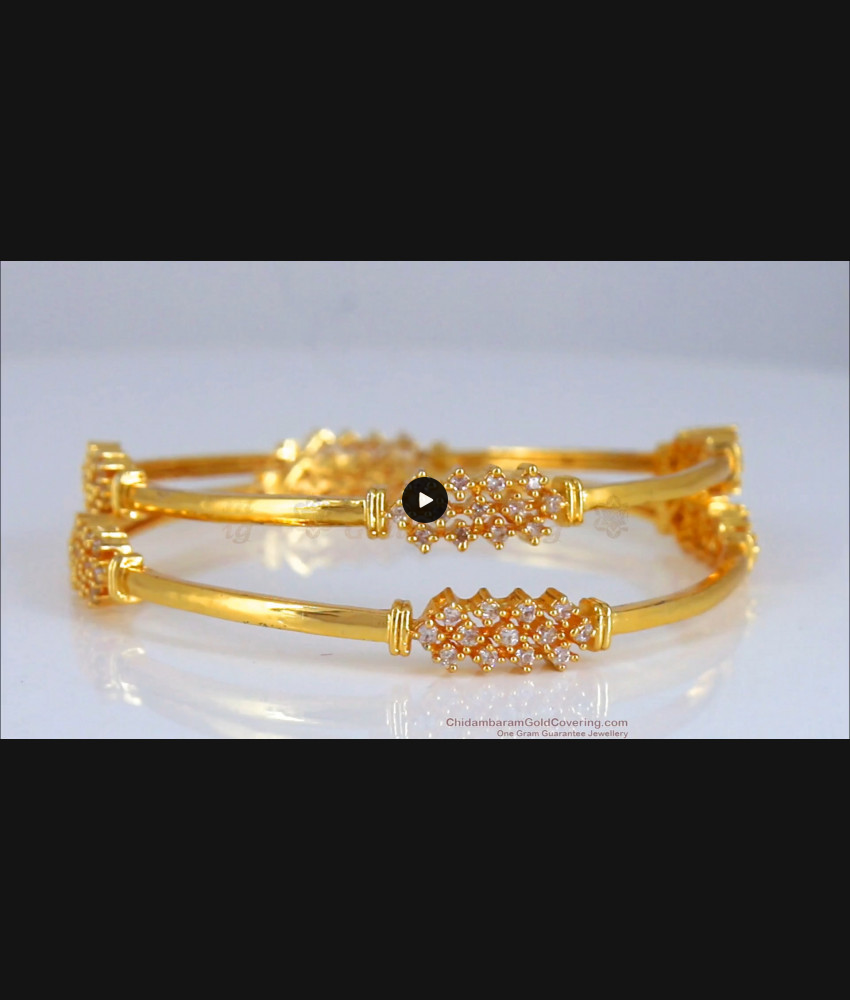 BR1953-2.8 Size 24K Gold Diamond Bangles Collections Shop Online