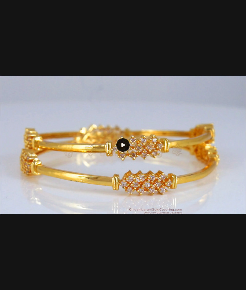 BR1953-2.6 Size 24K Gold Diamond Bangles Collections Shop Online