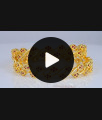 BR1954-2.6 Size Grand Gold Bangles Ruby Stone Leaf Pattern Bridal Wear