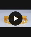 BR1961-2.8 Size Kerala Design One Gram Gold Bangles Collection Set Of Two