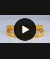 BR1961-2.10 Size Kerala Design One Gram Gold Bangles Collection Set Of Two