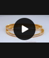 BR1968-2.4 Full White Stone Bridal Gold Bangle One Gram Gold Jewelry Collections 