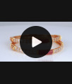 BR1974-2.6 Size CZ White Stone One Gram Gold Bangle Design Shop Online