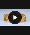 BR1977-2.8 Set of Four Kemp Stone Bangles Gold Plated Bridal Jewelry