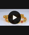BR1981-2.8 Pretty MultiStone Latest Gold Bangle Collections Party Wear