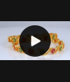 BR1981-2.6 Pretty MultiStone Latest Gold Bangle Collections Party Wear