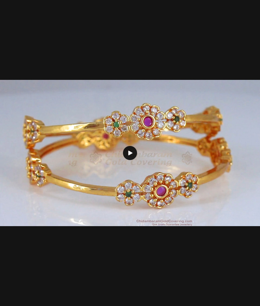 BR1982-2.6 Kemp Stone Diamond Bangles Collections Grand Bridal Wear Designs