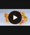 BR1984-2.8 Size Grand Bridal Bangles Set Collections with Semi Precious Stones