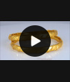 BR1987-2.8 Size Real Gold Look Bangles Plain Forming Pattern