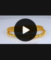 BR1996-2.10 Size One Gram Gold Bangle Spiral Design Shop Online