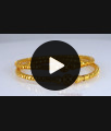 BR1996-2.6 Size One Gram Gold Bangle Spiral Design Shop Online