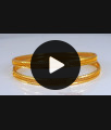 BR1999-2.10 Size Simple Daily Wear Gold Plated Bangle For Women