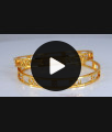 BR2002-2.6 Size 1 Gram Gold Bangle White Stone Designer Collection