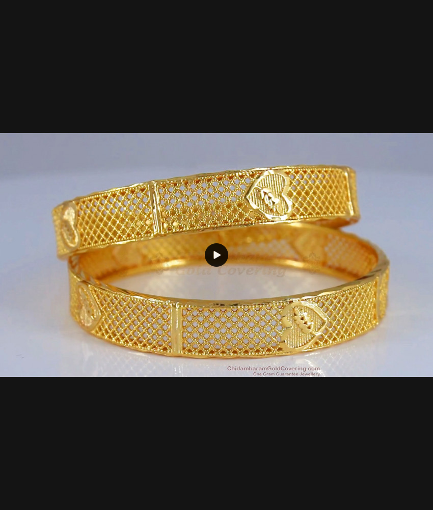 BR2006-2.6 Size One Gram Gold Bangle Bridal Wear Collection For Women