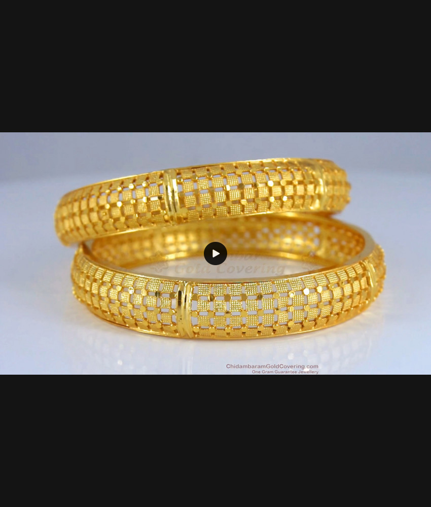 BR2007-2.8 Size Beautiful Bridal Two Gram Gold Bangle Shop Online