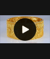 BR2008-2.8 Size  2 Gram Gold Broad Kada Bangle Screw Type Bridal Jewelry