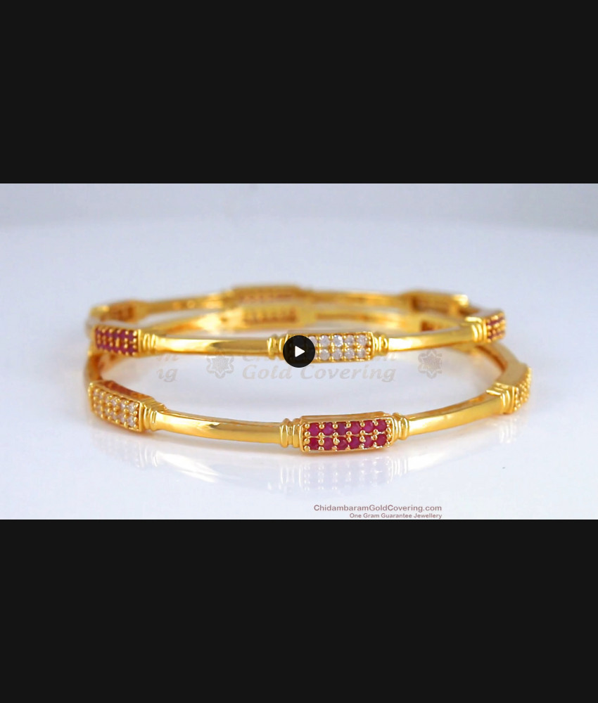 BR2018-2.4 Size Diamond Bangle Collections One Gram Gold Jewelry