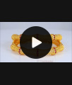 BR2022-2.6 Size Gorgeous Net Pattern Gold Plated Bangle Ruby Stone