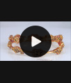 BR2027-2.10 Size 1 Gram Gold Antique Bangle Lakshmi Peacock Design