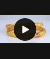 BR2034-2.4 Set Of Two Forming Gold Bangles With Enamel Design