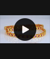 BR2038-2.4 Size Real Kemp Stone Gold Bangles Design For Women
