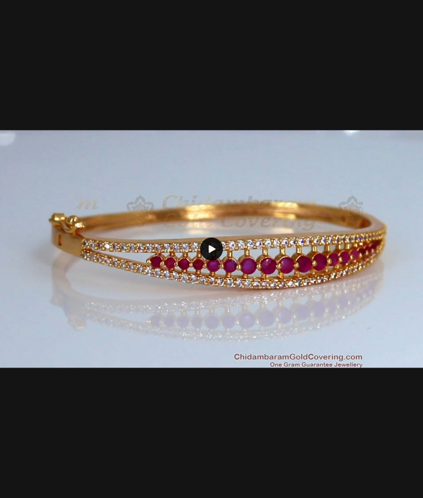 Open Type Bracelet Full Ruby Stone Collections For Girls BRAC244