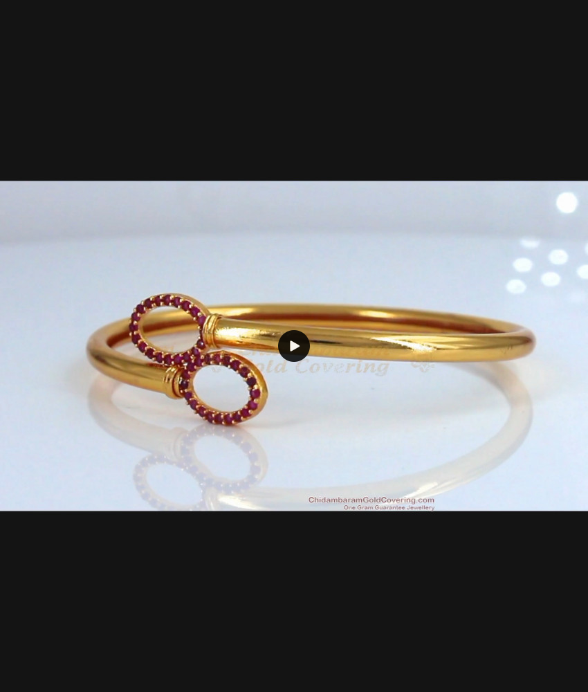 Real Gold Bracelet  With Full Ruby Stone Collection Online BRAC284